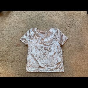Hollister velvet cream crop top